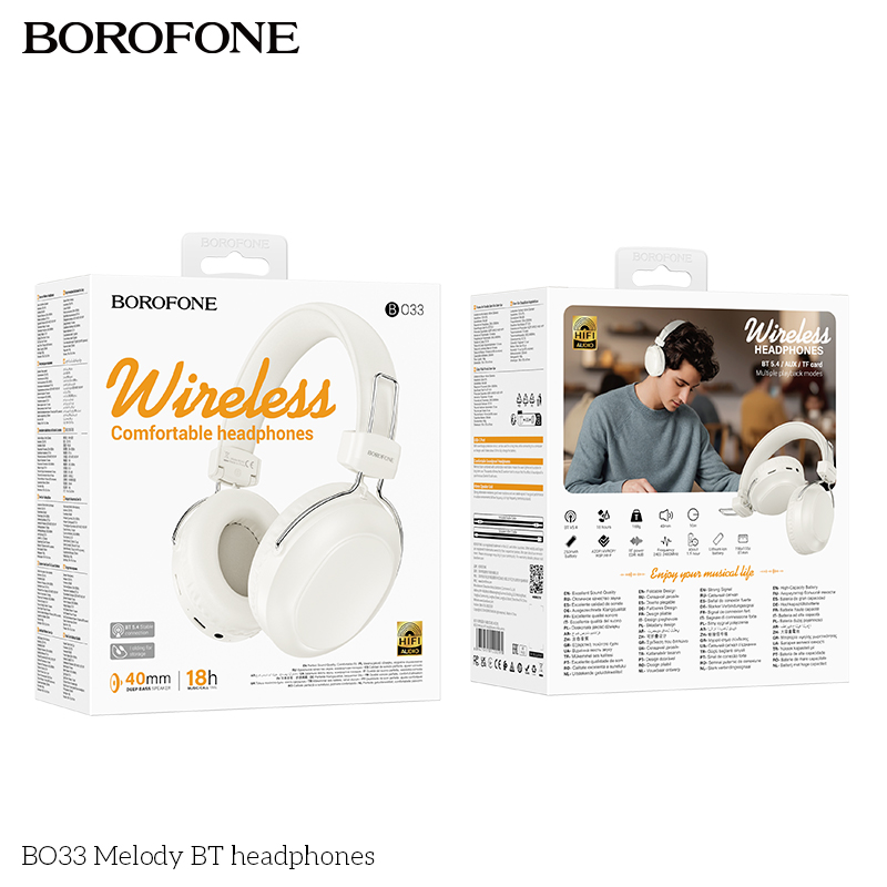BOROFONE BO33 Melody wireless headphones NZ 6